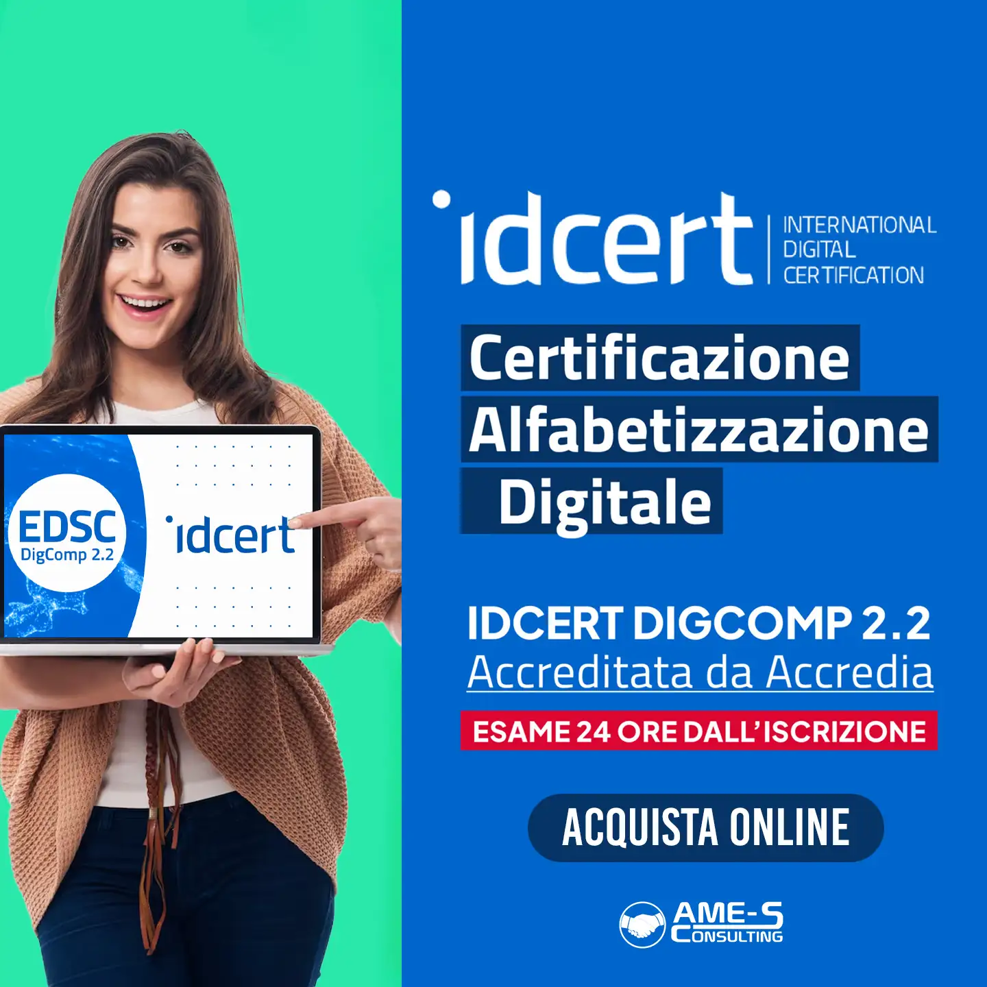 IDCERT DigComp 2.2 - Certificazione Internazionale di Alfabetizzazione Digitale